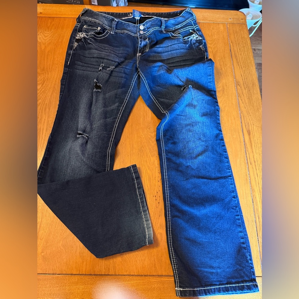 Amethyst plus size 16 boot cut Jeans -Denim